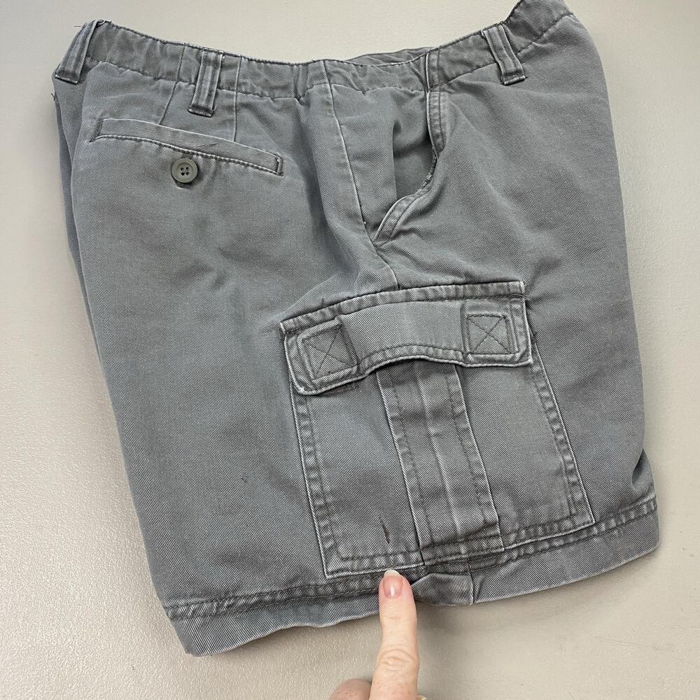 Vintage American Eagle Cargo Shorts Womens 4 Gray Canvas 90s Y2K Grunge 27x6 - Picture 3 of 14
